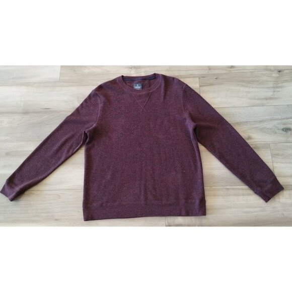 Member's Mark Wine Red Heather Long Sleeve Crewneck Sweatshirt Size M - Picture 3 of 10